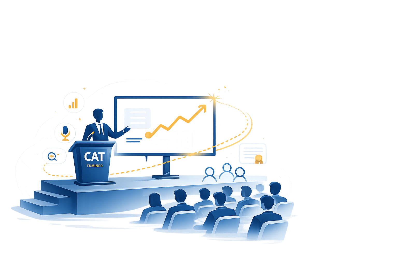 مشهد تدريبي احترافي لمنظومة المدرب العربي المعتمد CAT
